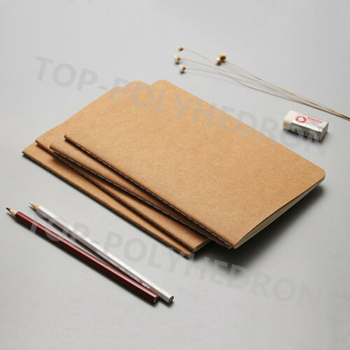 US Vintage Thick Blank Paper Notebook Notepad Leather Journal Diary  Sketchbook